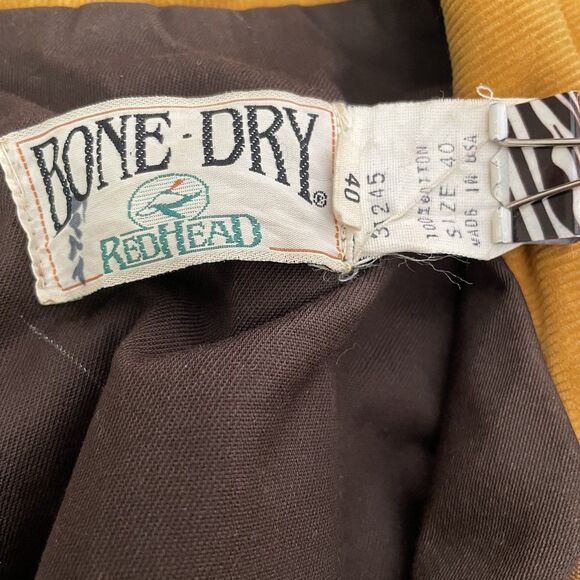 Vintage Redhead Bone Dry Canvas Hunting Field Jacket Game‎ Pocket USA Made Sz 40 - Picture 14 of 14